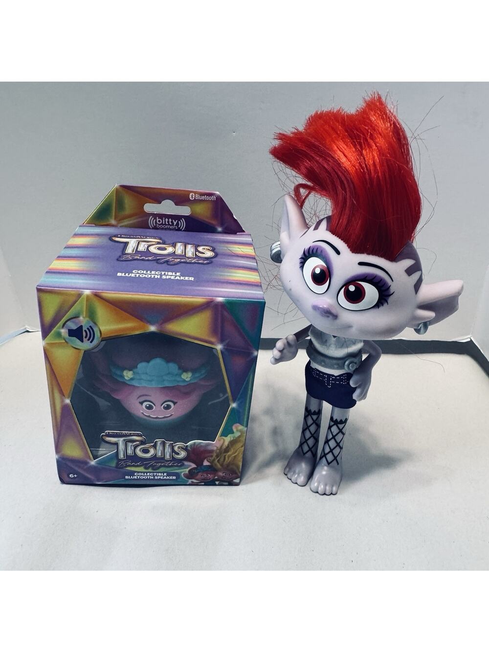 Trolls Princess Poppy Bitty Boomers Collectible Bluetooth Speaker & Bonus Doll